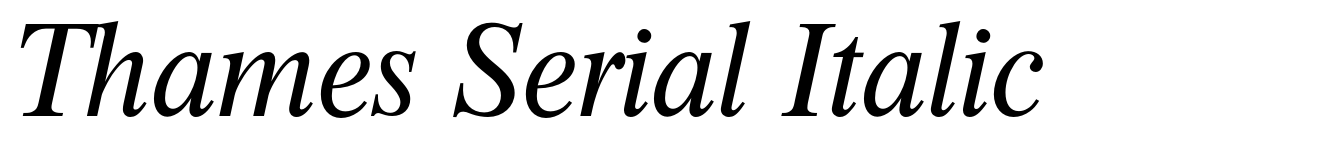 Thames Serial Italic